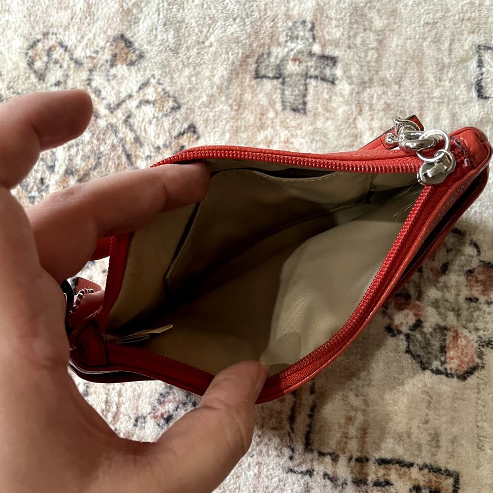 Coach F49472 Park Leather Medium Wristlet in Tearose Coral - Picture 5 of 8